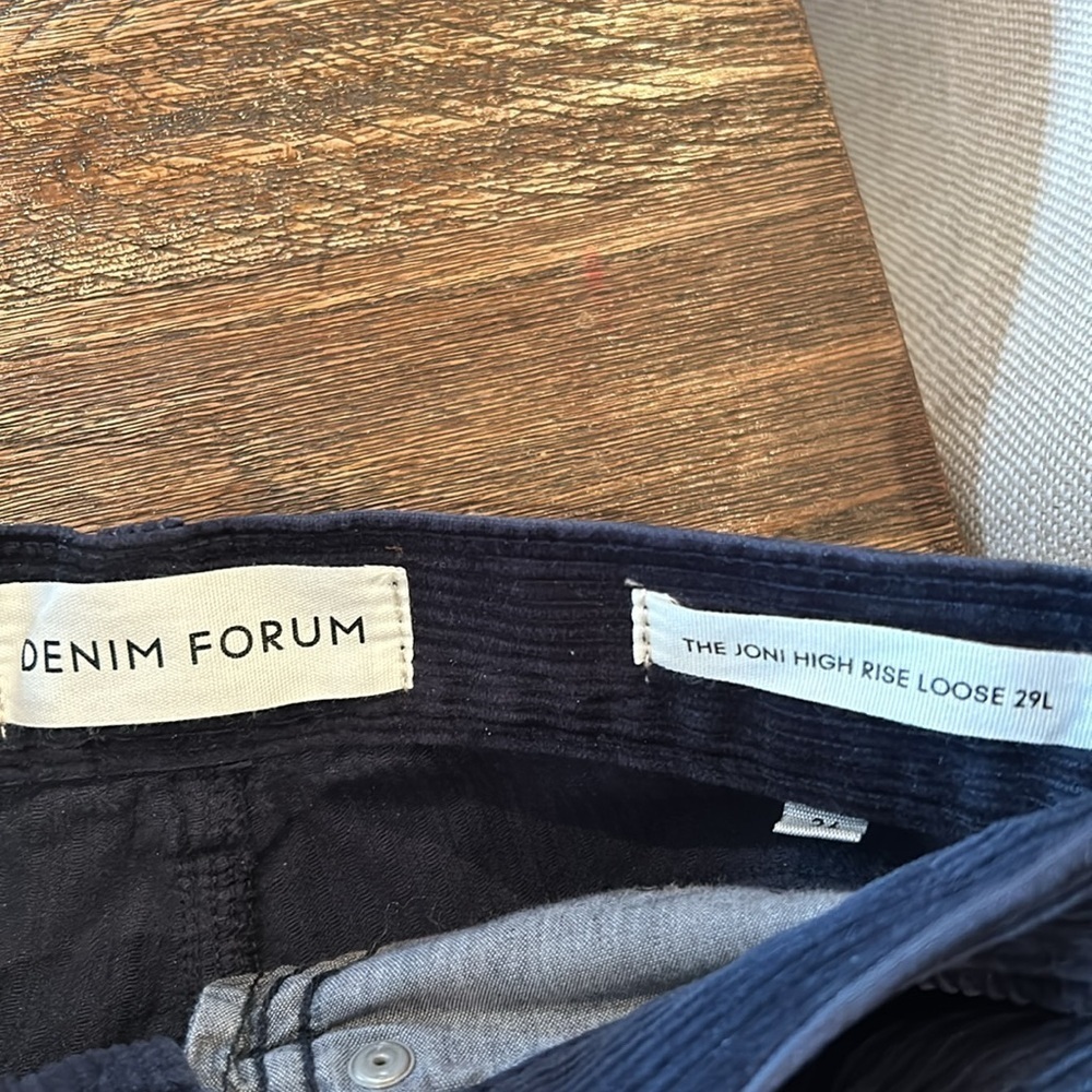 DENIM FORUM ARITZIA the Joni high rise loose 29L blue corduroy - Picture 9 of 14